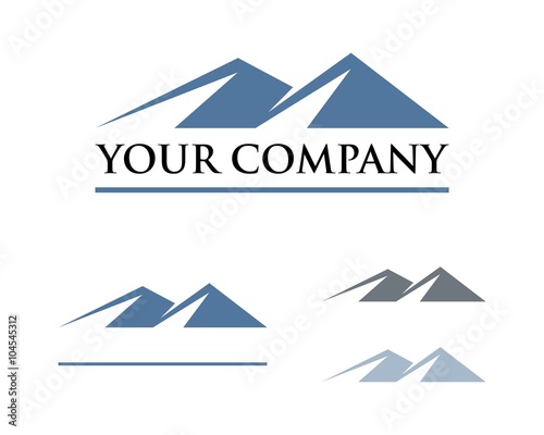 Blue Mountain Logo Template v.2 - 이 스톡 벡터 구입 및 Adobe Stock에서 유사한 벡터 검색