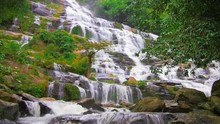 Mae Ya Falls In Chiang Mai Thailand With Sound Of Waterfall