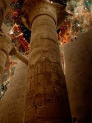Wall Mural - karnak columns and massive stars in 30 doradus (elements of this