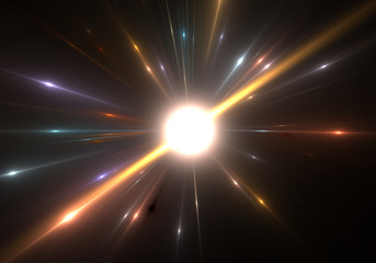Wall Mural - star explosion with particles