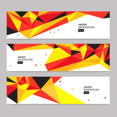 Wall Mural - abstract banner header set abstract colorful geometric polygonal background stock-vector 10 eps