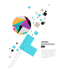 Wall Mural - abstract geometric composition colorful background vector-stock 10eps