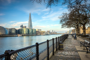 Fototapete - London Skyline from River Thames