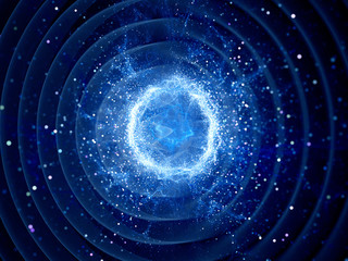 Wall Mural - Gravitaional wave burst by strong force field