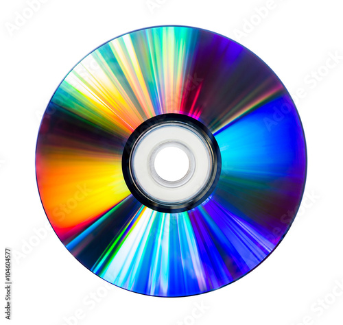 Cuadros en Lienzo CD and DVD disk isolated on white