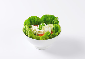 Wall Mural - vegetable salad with cottage cheese