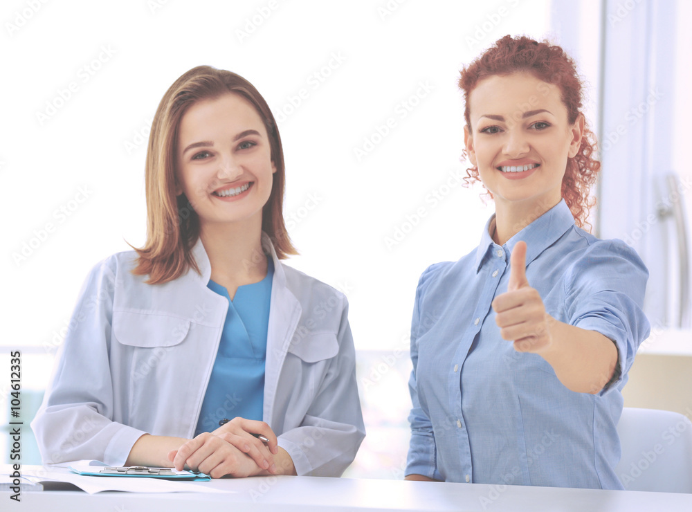 Doctor and patient in office