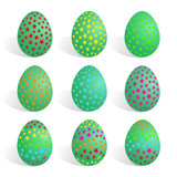 Fototapeta  - HAPPY EASTER. Colored Easter eggs, set on a white background. Eggs symbol Vector. Egg symbol JPEG. Egg symbol Image. Egg symbol Graphic. Egg Icon Art. Egg Icon JPG.Egg - stock vector
