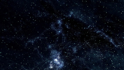 Wall Mural - Space 2122: Flying through star fields in deep space (Loop).