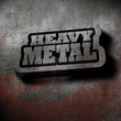 Heavy Metal - Typo - Rahmen - Niete - Metall