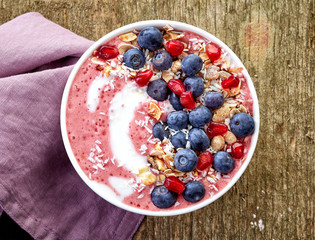 Wall Mural - breakfast smoothie bowl