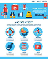 Sticker - Life Guard One Page Website Design