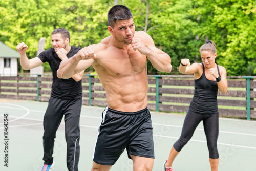 Fototapeta na szkło Tae Bo fitness