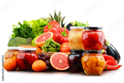 Naklejka dekoracyjna Composition with variety of organic vegetables and fruits