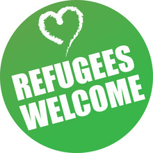 Button "Refugees Welcome"