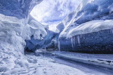 Amazing glacial cave