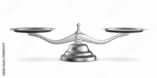Fotografia Scales on white background. Isolated 3D image