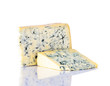 Blue Gorgonzola Cheese on White Background