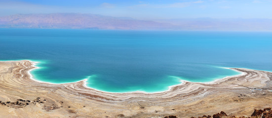 landscape of the Dead Sea, failures of the soil, illustrating an environmental catastrophe on the Dead Sea, Israel