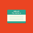 Hello my name is card, Label sticker, introduce badge welcome