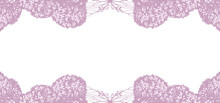 Template Frame Purple Leaves And Branches.