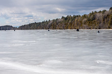  Frozen Lake Champlain With Ice Fishing
