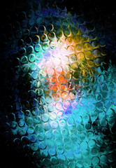 Poster - Color Abstract background and glass effect,  And light circle structure.