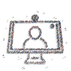 people shape monitor icon