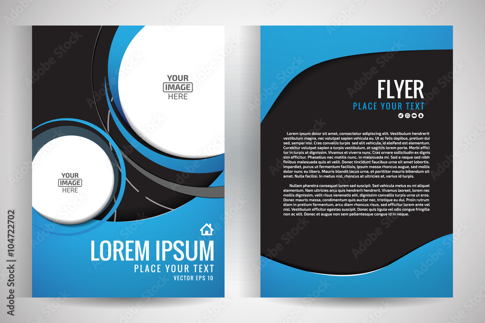 photo art print abstract vector modern flyers brochure annual