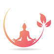 Yoga-Icon - Meditation (in tropischen Farben)