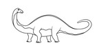 Fototapeta Dinusie - Coloring book: brontosaurus