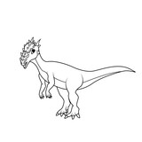 Fototapeta Dinusie - Coloring book: dracorex dinosaur
