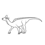 Fototapeta Dinusie - Coloring book: Lambeosaurus dinosaur
