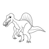 Fototapeta Dinusie - Coloring book: Spinosaurus dinosaur