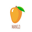 Mango icon in flat style on white background