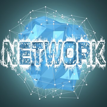 abstract dotted mesh 3d circle global network