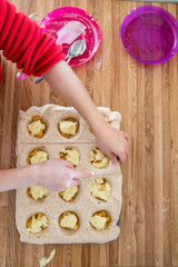 Canvas Print - making apple pie