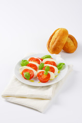 Poster - caprese salad with French bread