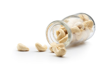 Poster - Cashew Nuts Pouring Out From Bottle