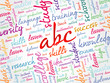 © dizain - ABC word cloud, education concept background