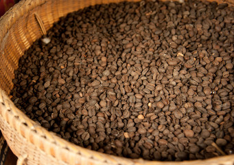 Canvas Print - Coffee beans background