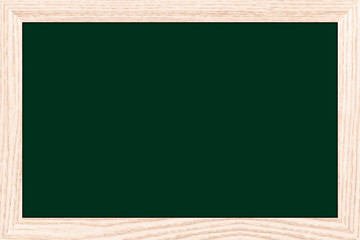 Empty bulletin board with a wooden frame, chalkboard texture, bl