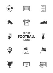 Poster - Basic soccer or football icons set.