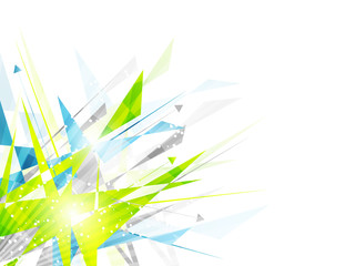 Fototapete - Abstract vector background with irregular polygon pattern and arrows.