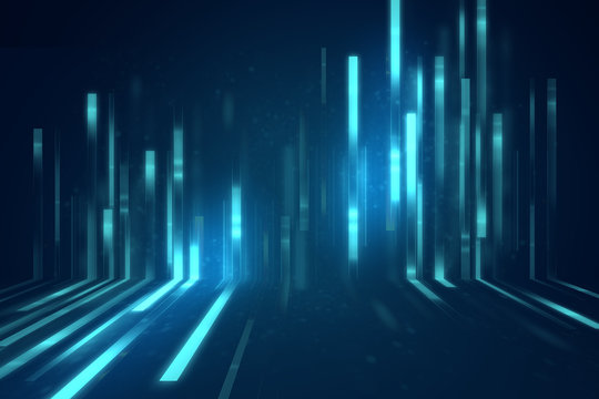blue geometric  shape abstract technology background