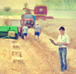 Businessman at harvest