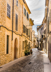 Fototapete - View of an mediterranean old town narrow street