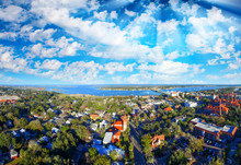 Aerial Panoramic View Of St Augustine, Florida