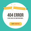 Concept 404 error page vector illustration. Error web page template.