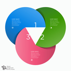 Wall Mural - infographic vector background 3-step process